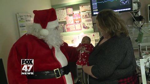 Santa spreading holiday cheer at Sparrow