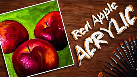 How to Paint a Red Apple in Acrylic | Step-by-Step Painting Tutorial