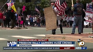 Freedom rally brings huge crowd amid COVID-19