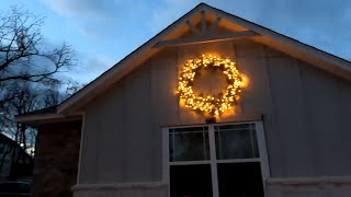 Light Up Christmas Wreath build & Installation from Lowe's
