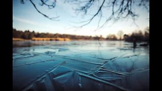 The magic world underneath a frozen lake