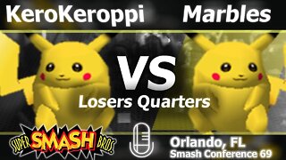 KeroKeroppi (Pikachu) vs. Marbles (Pikachu) - Smash 64 L. Quarters - SC:69