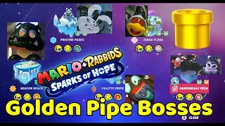 All Golden Pipe Giant Bosses!!! Mario + Rabbids: Sparks of Hope