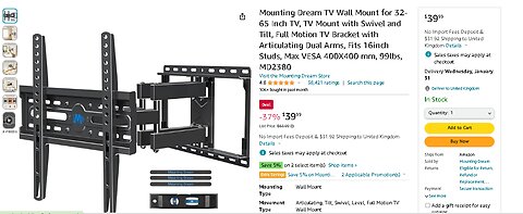 Mounting Dream TV Wall Mount for 32 65 Inch TV | #TVWallMount #HomeEntertainment #MountingDream