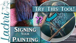 Make your acrylic painting signature look great with this tool!