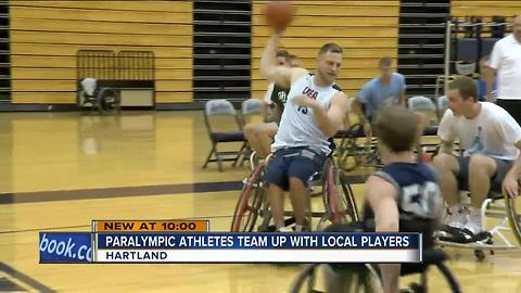Paralympic athletes team up with local players