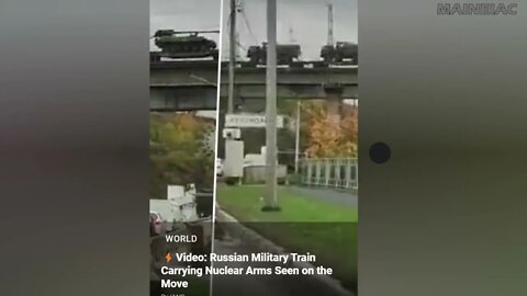 Russian nuclear military train is seen on the move