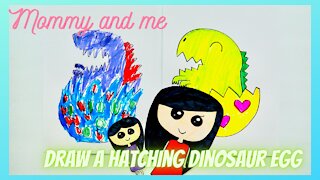 How to Draw a Hatching Dinosaur Egg | Mommy and Me