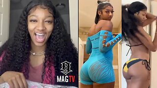 "Show Them The BBL" Angel Reese Gets Teased By Friends & Shaq During Her Live! 😂