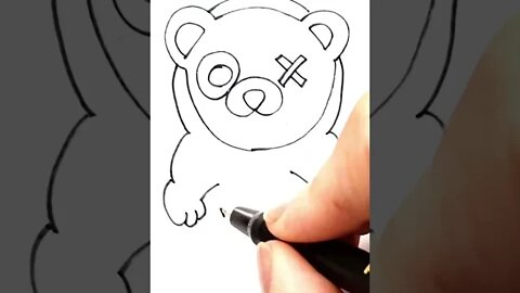 How to draw and paint Grizz Fortnite #shorts