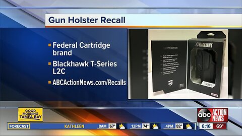 Blackhawk gun holsters sold at Bass Pro Shops, other sporting stores recalled due to design flaw