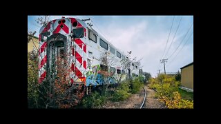 Abandoned Chicago Train METRA - 16 Train Cars