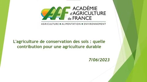 Agriculture de conservation des sols : quelle contribution pour une agriculture durable ?