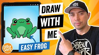 How to Draw a Kawaii Frog Easy... Draw With Me Using Procreate - Learn to Draw a Cartoon Frog