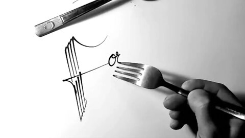 ODDLY SATISFYING VIDEO COMPILATION (FORK CALLIGRAPHY)
