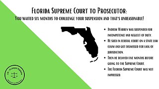 Florida Supreme Court Tells Prosecutor They Won't Reinstate Him