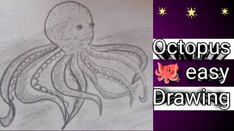 Octopus drawing|Octopus step by step drawing|Octopus realistic drawing