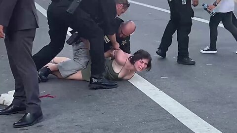 Pro-Abortion Activist who walked into Biden's motorcade was tackled by Secret Service in L.A