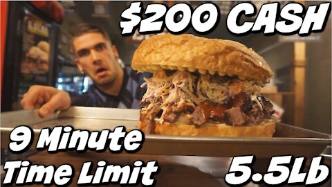 $200 BBQ Sandwich Challenge (Undefeated?) With An Impossible Time Limit! In Toronto | Man Vs Food