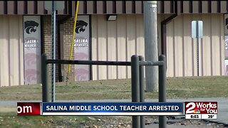 Salina middle school teacher arrested
