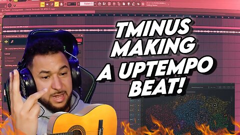 T Minus Making a Fire Guitar Beat 😤🔥