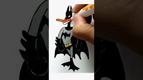 How to draw and paint Daffy Duck Batman #shorts