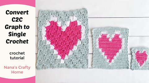 Learn how to Convert a C2C Graph to Single Crochet!