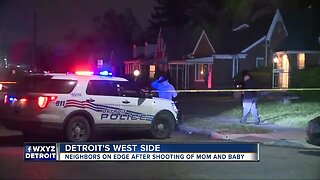Neighbors on edge after shooting of mom and baby