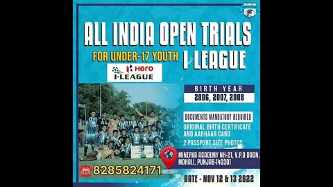 Youth League Football Trials. #chandigarh #mohali #punjab #footballtrials