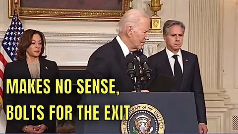 Joe Biden just spoke Gibberish, then bolted out of the room as Reporters get MUTED…