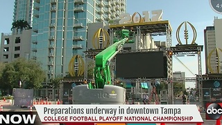 Preparations underway in downtown Tampa