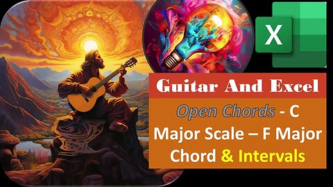 Open Chords - C Major Scale – F Major Chord & Intervals 2040 Guitar & Excel