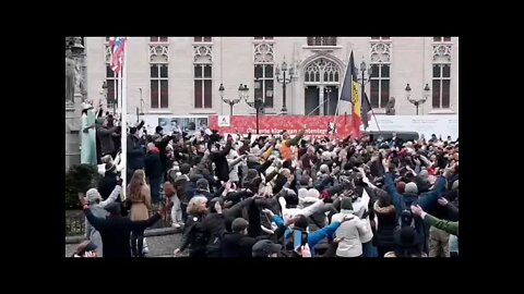 Belgium RISES In Mega Viking Clap Protest Against Mandates