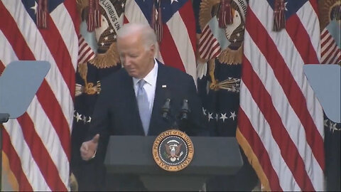 Biden Gets Confused As He Wrapped Up His Brief, Incoherent Remarks And Shuffled Off Into The Sunset