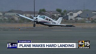 Plane makes hard landing at Chandler Airport