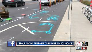 KC adds temporary scooter, bike lane downtown