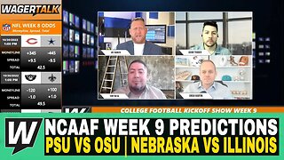 Happy Hour CFB Kickoff Show | NCAAF Week 9 Predictions | PSU vs OSU | Nebraska vs Illinois