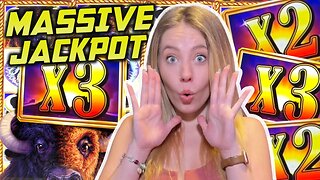 🤑 MY BIGGEST JACKPOT EVER! MASSIVE 650X HANDPAY on BUFFALO GOLD SLOT MACHINE!!