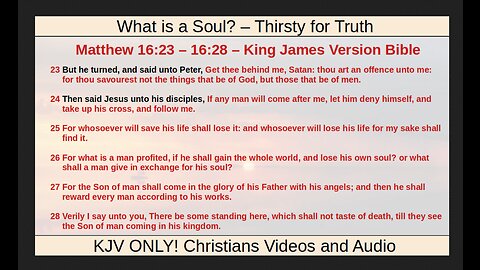 What is a Soul? – Thirsty for Truth