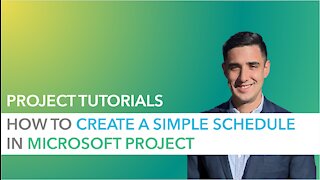 How to Create a Schedule in Microsoft Project