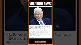 Latest Reports | Mike Pence Passes on 2024 US Presidential Election - Adviser Clarifies | #shorts