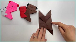 DIY Origami paper Koala bear family book mark #diy #diyorigami #origami #