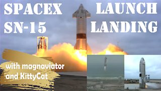 Launch And Landing of SpaceX's SN15 Starship Suborbital Flight. No Commentary (Clean Audio).