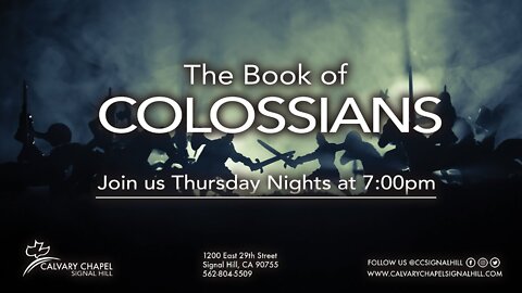 Midweek Bible Study - Colossians 1:15-17 "Revealing The Invisible"