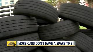 Carmakers eliminating spare tires for better gas mileage; but what if you get a flat?