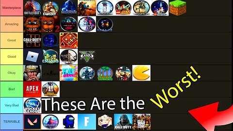 The ULTIMATE Video Game Tier List