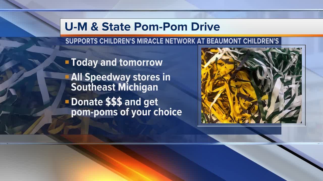 MSU/U-M Pom-Pom drive to support Beaumont Children's