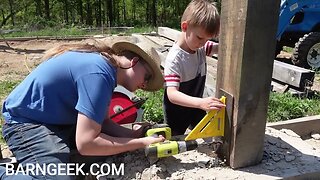 Building a Timber Frame Barn | Dream Shop Part 1| Posts, Tie Beams, and Knee Braces