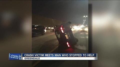 Greendale man grateful to be alive after terrifying freeway crash