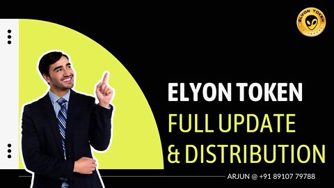 Elyon Token Full Details Distribution at all. #ElyonToken